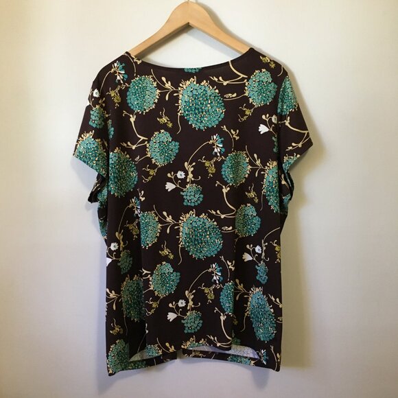 Y2K Vintage Made in Canada Retro Floral Empress Waist Tee With Shirt Clip - Picture 2 of 16